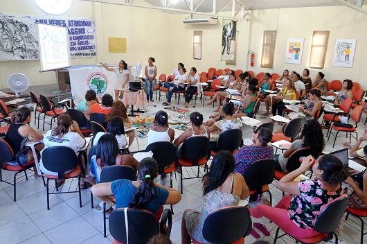 Mulheres se reúnem para discutir feminismo e agroecologia (Foto: Beatriz Fernandes)